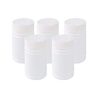 uxcell Plastic Pill Medicine Bottles Chemical Reagent Vials Holder 5pcs White