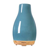 COOSA Aroma Diffuser 250ml Ceramic Teardrop-shaped Essential Oil Diffuser with Color Changing Light Waterless Auto Shut-Off for Home,Office