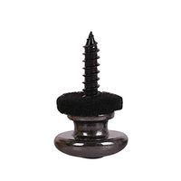 interjunzhan Professional Non Slip Strap Pins Tail Nail Lock Button Pegs Screw Flat Heads for Guitar Bass (1Pcs) Black