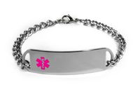 DNR Medical ID Alert Bracelet with Embossed Emblem from Stainless Steel. D-Style, Premium Series.