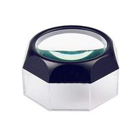 Loupe Desktop Illumination Magnifier with 5X HD Lens for Book Reading Jewelry Identification Watch Stamp Coin Recognition Black 47 * 92 * 70mm Mini Magnifying Glass