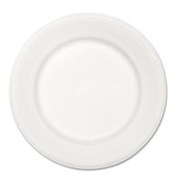 10.5" Round Classic Paper Plates in White