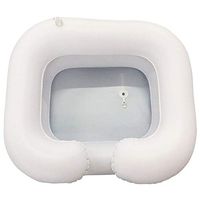 Portable Inflatable Sink PVC Shampoo Basin Wash Basin with Drain Tube for Disabled, Elder People, Pregnancy, Post-Surgical Patient Nursing Convenient Folding Sink (Inflatable Hair Washing Basin)