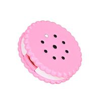 Hot Sale!Elevin(TM)2017 Cute Biscuit Cookie Cake Mini Contact Lens Case Box Travel Eyes Care Kit Storage Holder Easy Carry Mirror Container (Pink)