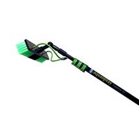 EQUIPMAXX Water Fed Pole Kit - Outdoor Window Cleaner Window Glass Solar Panel Cleaning System - 3-in-1 Washing Equipment Tool Solution: Lightweight 20 Feet Pole, Scrubber Brush & Hose Spray Washer