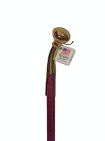 Walking cane - BUBBA STIK 36" Texas style walking stick made of Stained Tennessee Hardwood and topped with a brass Hame handle from a real horse collar harness. Made in Texas by real Texans. Best Seller!
