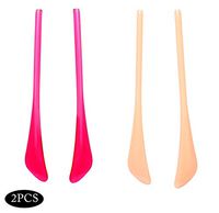 FOOUSA Replacement Temple Tips Arm(Ear Socks) for Ray-Ban Aviator RB3025 3026 Sunglasses Repair Kits (Yellow,Red)