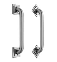 Jaclo 2742-PEW Grab Bar with Contemporary Square/Diamond Flange, Pewter, 42"