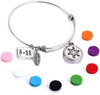 Aromatherapy Bracelet Essential Oil Diffuser -Stainless Steel Aromatherapy bracelet locket bangle Best design snow book leaf bracelet,once upon a time