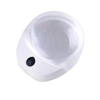 LRXG Magnifying Glass, 10X Desktop Magnifier Portable Optical Lens with LED Light Loupe (White)