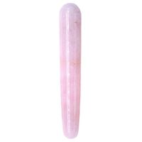 Domika Handmade Rose Quartz Gua Sha Scraping Massage Tool, Crystal Massage Wand for Acupuncture Therapy Stick Point Treatment (Rose Quartz)