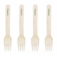 Dress My Cupcake Natural Wood 200-Pack Candy Buffet Forks DIY Kit, Organic, Leaf Green
