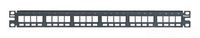 Panduit NKPP24FMY Category-6 24-Port Flat Modular Patch Panel, Black