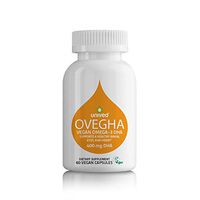 Unived Ovegha Vegan Omega-3 1000mg Algae Oil 400mg DHA Per Serving, Vegetarian Supplement for Heart, Hair, Skin, Joint, Brain & Eye Health, 60 Unflavoured Vegan Capsules