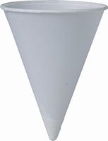 SOLO Cup Company Solo 4BR 4BR-2050-1 200 Piece Cone Water Cups, Cold, Paper, 4 oz, White