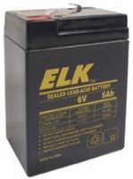 ELK Products 6V 5.0Ah Rechargable Sealed Lead Acid Battery For Fire Alarm Systems