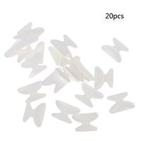 OTGO 10 Pairs Eyeglasses Sunglasses Disposable Adhesive Soft Silicone Non-Slip Stick on Nose Pads (Clear, B: Thickness 2.5 mm/ 0.1" Length: 18 mm/ 0.70")