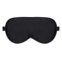 UNAOIWN Sleep Mask 100% Silk Blindfold, Girly Eye Mask Cover for Night Sleeping for Women Ear Plugs Free (Black (Adjustable Strap))