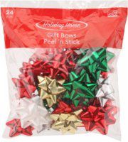 Holiday Home Peel 'N Stick Traditional Gift Bows, 24 Piece
