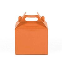 12CT(1 Dozen) Small Biodegradable, Kraft/Craft Favor, Treat Gable Boxes (Small, Orange)