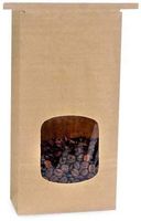 Made in USA 100-Count Brown Kraft Paper Tin Tie 1 Pound Coffee Treat Candy and Snack Bags with Laminated Liner (4.75" X 2.5" X 9.5")