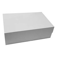 JGF 5 Large Gift Box 14.5x9.5x4.5 Rectangular, Sturdy Luxury Storage Box Magnetic Lid Glossy White, Bridesmaid Groomsmen Proposal Pregnancy Announcement