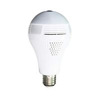 AJZABCD Wireless Hidden Light Bulb Camera, VR 360 Panoramic WiFi Light Bulb IP Camera Indoor Home Surveillance System with Night Vision Size 130W Pixel