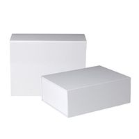 Jillson Roberts 2-Count Large Magnetic Closure Gift Boxes Available in 5 Colors, White Gloss