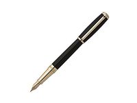 S.T. Dupont Elysee Black and Gold Medium Point Fountain Pen - 410574M