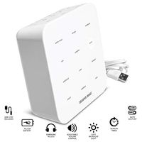 SHARPER IMAGE Ultimate Sleep White Noise Sound Machine for Adults and Baby, Portable Relaxing Music and Nature Sounds Therapy, Aids Sleeping, Stress and Anxiety Relief, with USB Cord