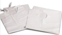 Nobles Adult Disposable Tissue/Poly-Backed Bibs with Ties White (White/Case of 225)