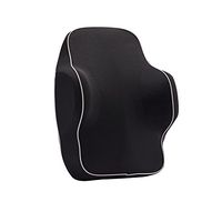 HONCENMAX Lumbar Support - Memory Foam Pillow Back Cushion - Lower Back Pain Relief - Backrest for Car Seat, Home Office Chair, Recliner - Nursing Waist and Spine Black