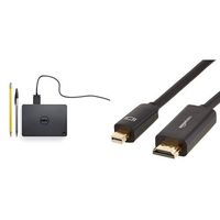 Dell WD15 4K USB-C Monitor Dock with AmazonBasics Mini DisplayPort to HDMI Cable - 6 Feet