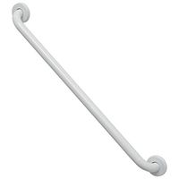 EVIDECO 2301100 Stainless Steel Bath and Shower Straight Grab Bar-Concealed Mounting Snap Flange, White
