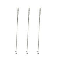 Drinking Staw Brush,Sikye Straw Cleaner - Long Cleaning Brush for Drinking Pipe (Pack of 1,3,5,10) (Silver (3Pack))