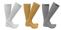 Plus Size Colorful Solids 15-20mmHG 3-Pairs Graduated Compression Socks For Men & Women (2X3X)