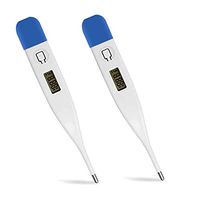 2 Pack Basal Digital Body Thermometer for Fever Indicator Portable Thermometer Oral Armpit Rectum Underarm Accurate and Fast Readings Thermometer for Baby Children Adults Kid