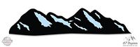 GT Graphics Mountains - 12" Vinyl Sticker Waterproof Decal
