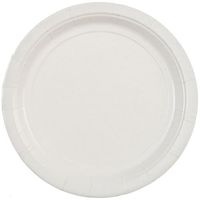 Party Dimensions 70892 20 Count Paper Plate, 9-Inch, White