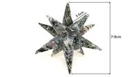 Jet Energized Moss Agate 12 Point Star Merkaba Gemstone Healing Spiritual Awakening Chakra Balancing Free Booklet Crystal Therapy Image is JUST A Reference.