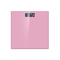 Battery Electronic Digital Scale Home Electronics Body Weight Scale for Women Man Health Weigh Glass Bathroom Household 180KG,Pink