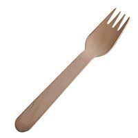 TOPmountain 100pcs Eco Disposable Wooden Forks Casual Using Tableware Casual Using Tableware