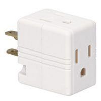 Cooper 1482W-BOX Outlet Cube Tap/Adapter Pack of 10