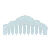 HEALLILY Jade Stone Comb Wave Shape Head Therapy Massage Hair Comb Scalp Massager for Women Adults