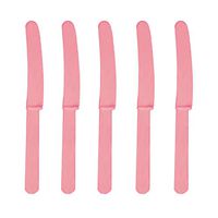 Amscan 8012.109 Premium Heavy Weight disposable-knives, 12.7 x 8.6, New Pink