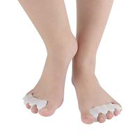 HAIHF Bunion Corrector ＆ Big Toe Straightener, 2 Pairs Bunion Splint Support with Silicone Gel Pad and Toe Separators for Hallux Valgus Pain Relief& Protection