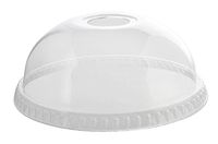 Fineline Super Sips 3198DLH 98mm PET Dome Lid with Hole, Clear