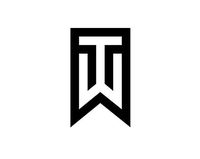 Tiger Wood 6" Tall Logo Decal Sticker for Cars Laptops Tablets Skateboard - Black