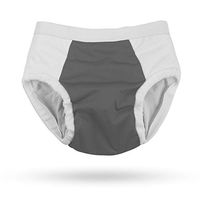 Protective Brief Adult Cloth Diaper for Mild to Severe Incontinence: Reusable Waterproof Underwear for Men & Women (Large, Slate)