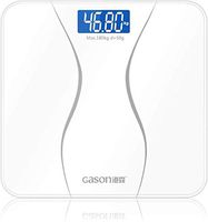LCTCBZ High-Precision Body Fat Scale，Precision Bathroom Scales Body Smart Electric Digital Weight Home Health Balance Toughened Glass LCD Display 180Kg/50G,Black (Color : White)